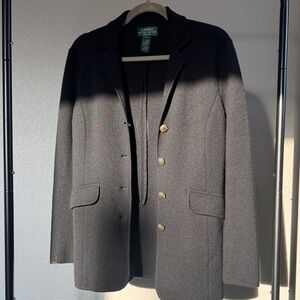 Lauren Ralph Lauren BLack Blazer with Gold Horse Buttons